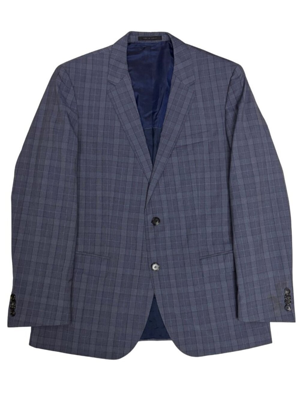 HUGO BOSS Blazer Sport Coat VIRGIN WOOL Super 110 Plaid Business Jacket 44R